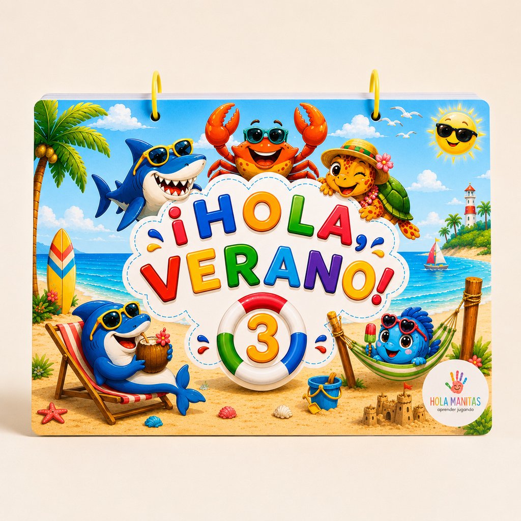 HOLA VERANO 3 | Cuaderno Manipulativo 3-4 años