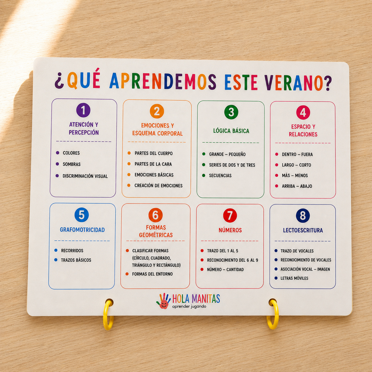 HOLA VERANO 3 | Cuaderno Manipulativo 3-4 años